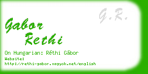 gabor rethi business card